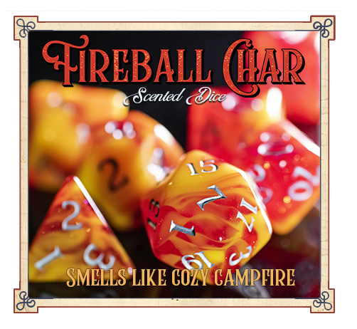 Baron Smelly Bones Scented Dice - Fireball Char